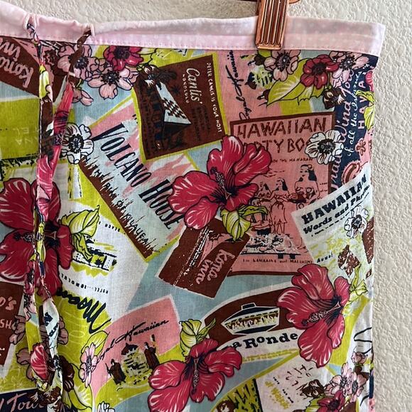 Honolua Wahine Hawaii Printed Scene Skirt 100% Cotton Volcano House M - Picture 4 of 5